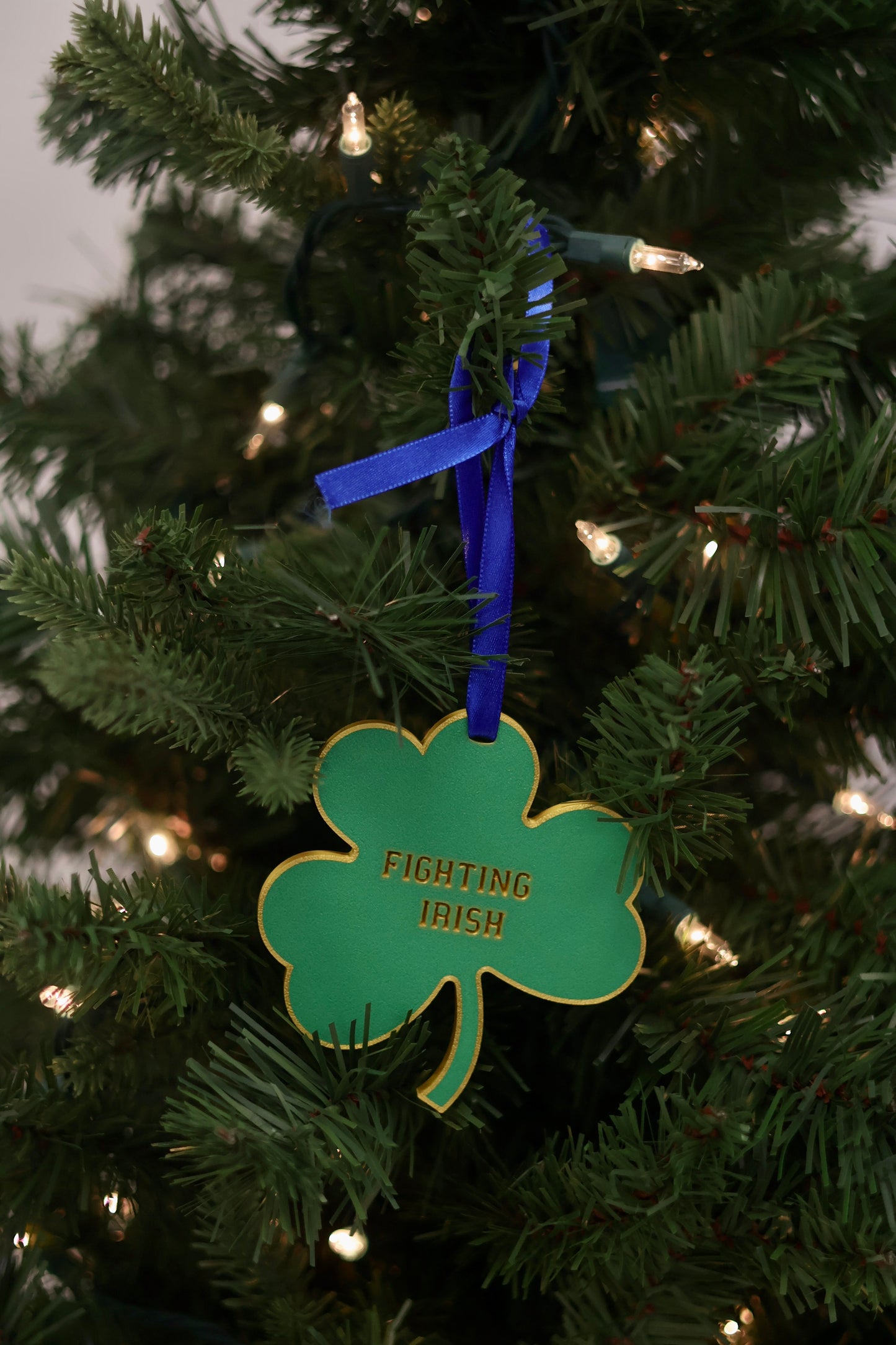 ND Shamrock Ornament (Single)