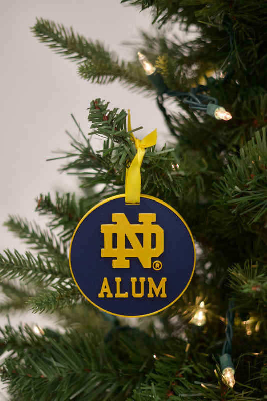 ND Alum Ornament Single (Round Style)