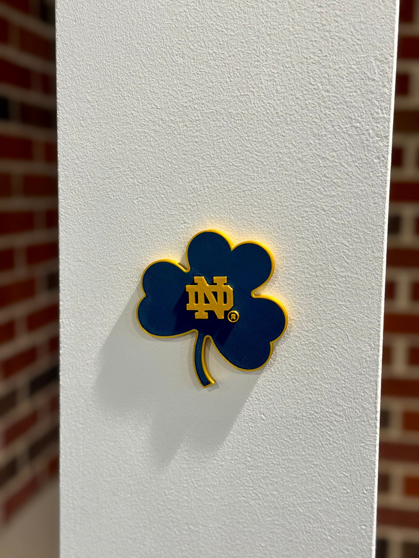 Blue & Gold ND Shamrock Magnet