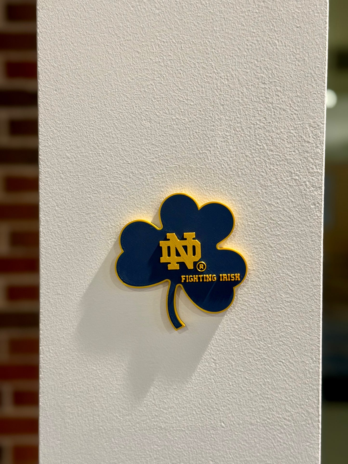 Blue & Gold ND Shamrock Magnet
