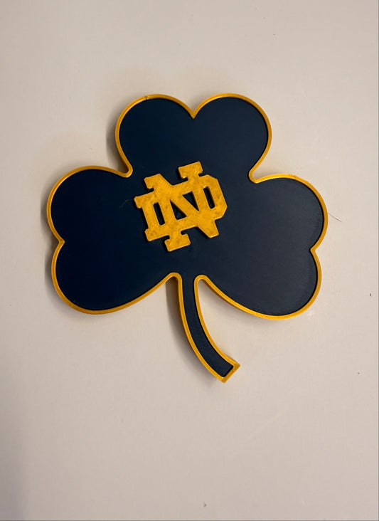 Blue & Gold ND Shamrock Magnet