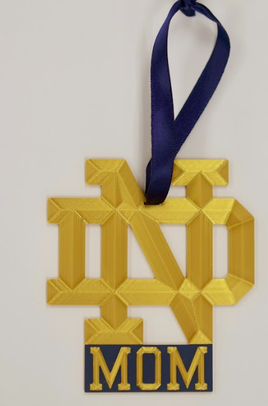 ND Mom Ornament (Hanging Style)