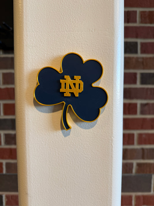 Blue & Gold ND Shamrock Magnet